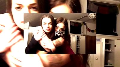 兩個性感的黑髮情感內褲保持混蛋古怪的婊子